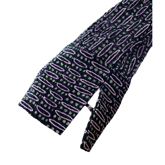 ZARA Blouse Long Sleeves Ruffle Trim Ties at Front Lightweight Jacket Medium NWT - Picture 6 of 11